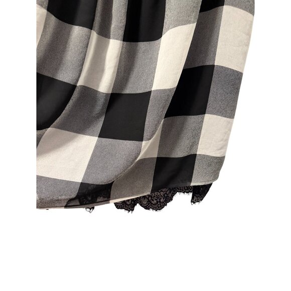 Lane Bryant Black & White Checkered Tank Top With Lace Hem Size 14W  Blouse. NWT - Picture 4 of 12